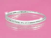 Twisted Lord's Prayer Bangle Bracelet