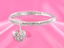 Silver Twisted Mothers & Daughters Bangle